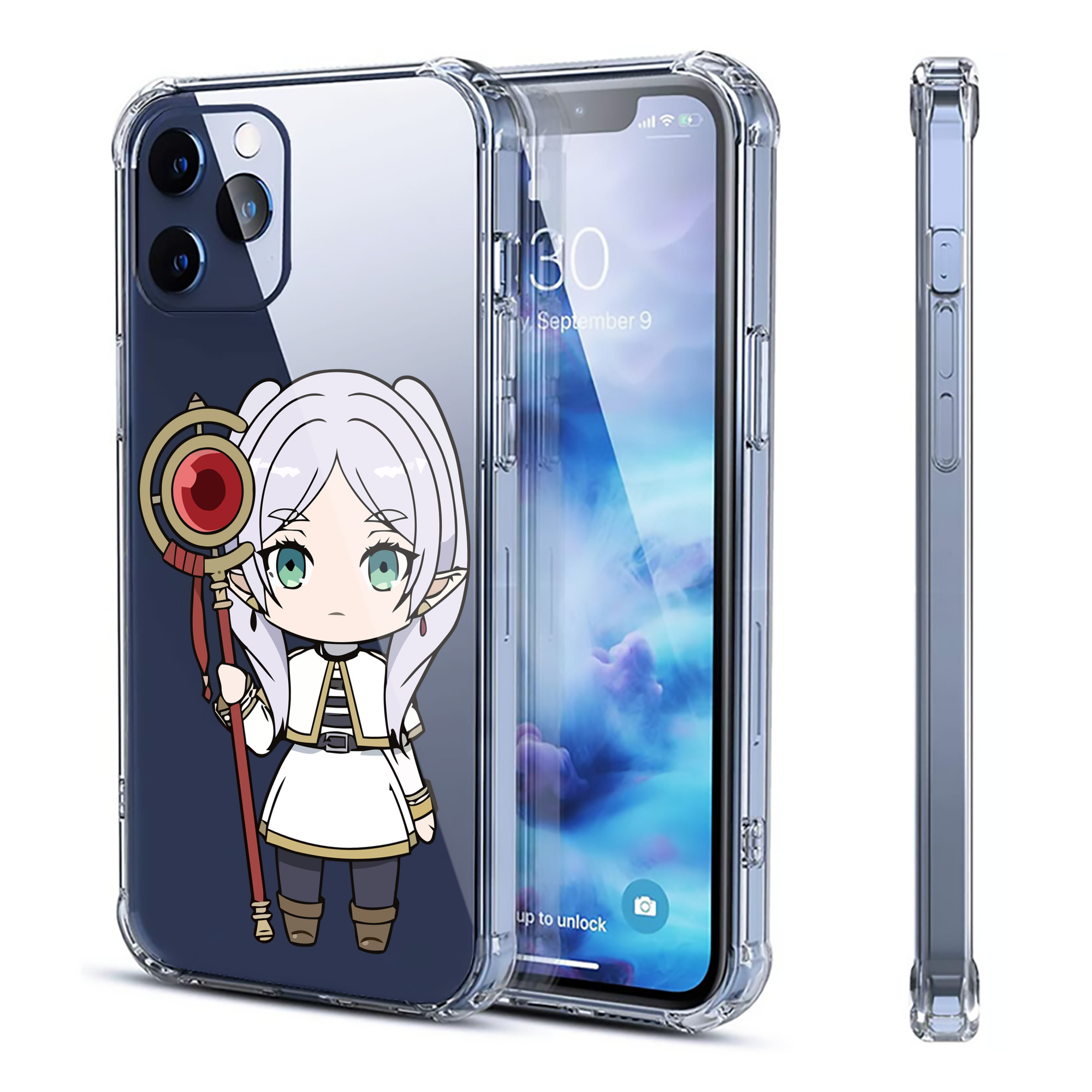 （画像用） 葬送のフリーレン Frieren 【iPhone 12シリーズ対応】透明スマホケース（クリアソフトケース）